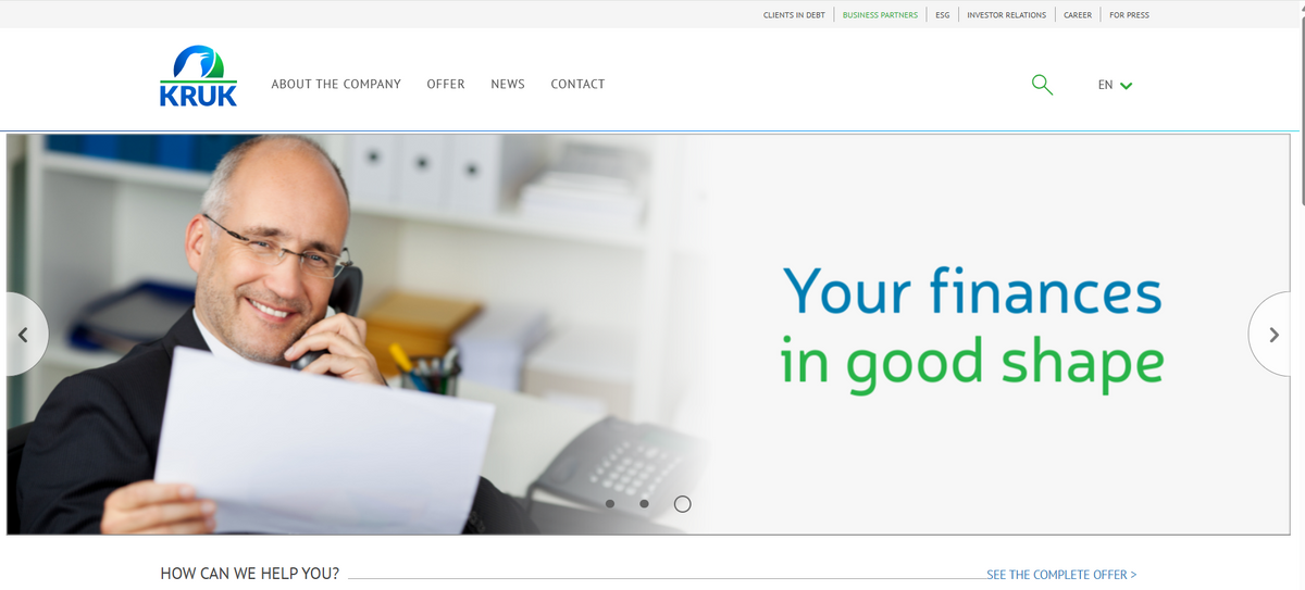 KRUK website