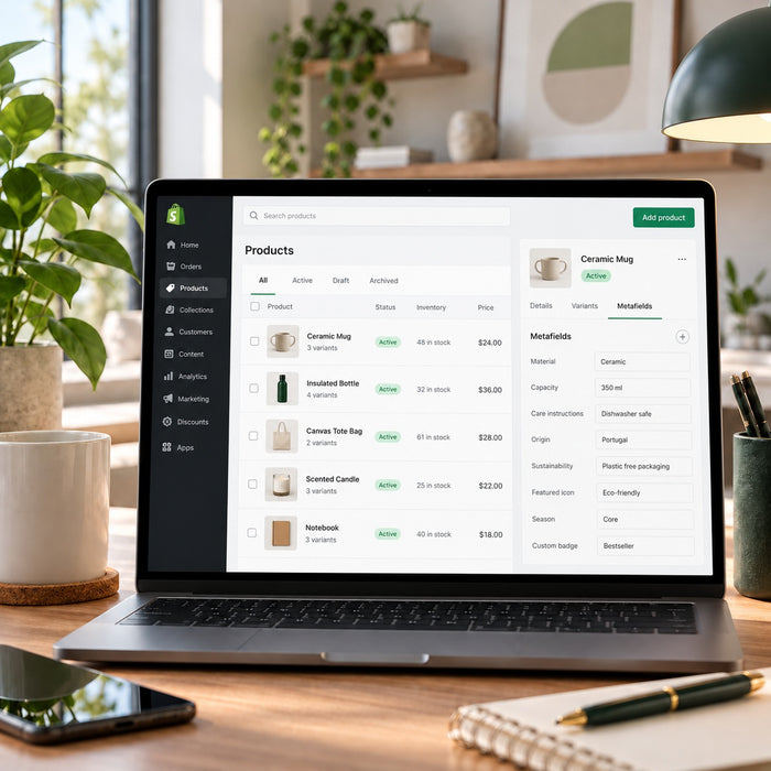 Mind the Shop Product Listing and Metafields service cover for up to 20 SKUs