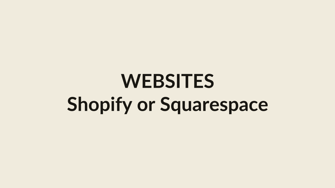Websites — Shopify or Squarespace, category card