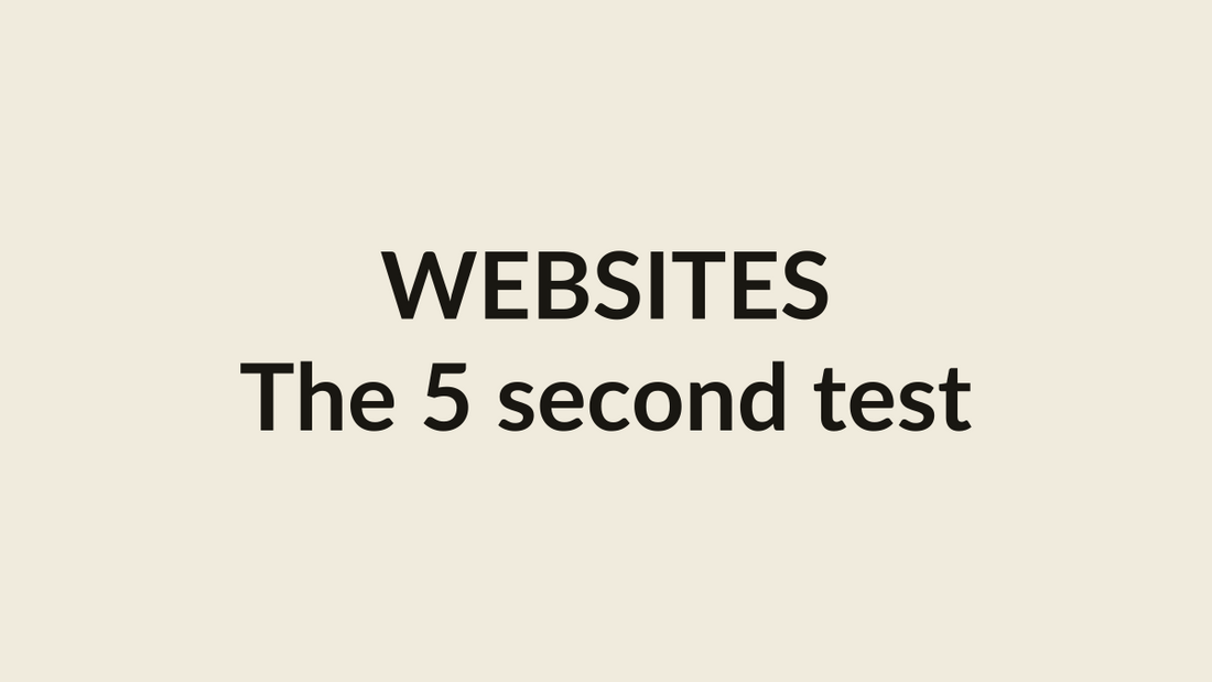 Websites — the five-second homepage test, category card