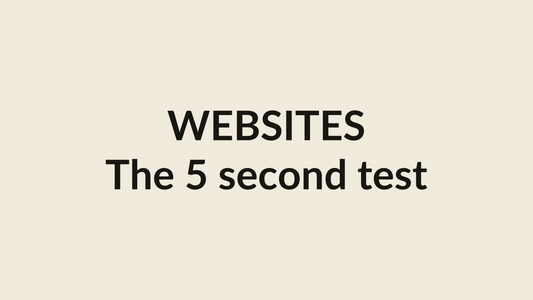 Websites — the five-second homepage test, category card