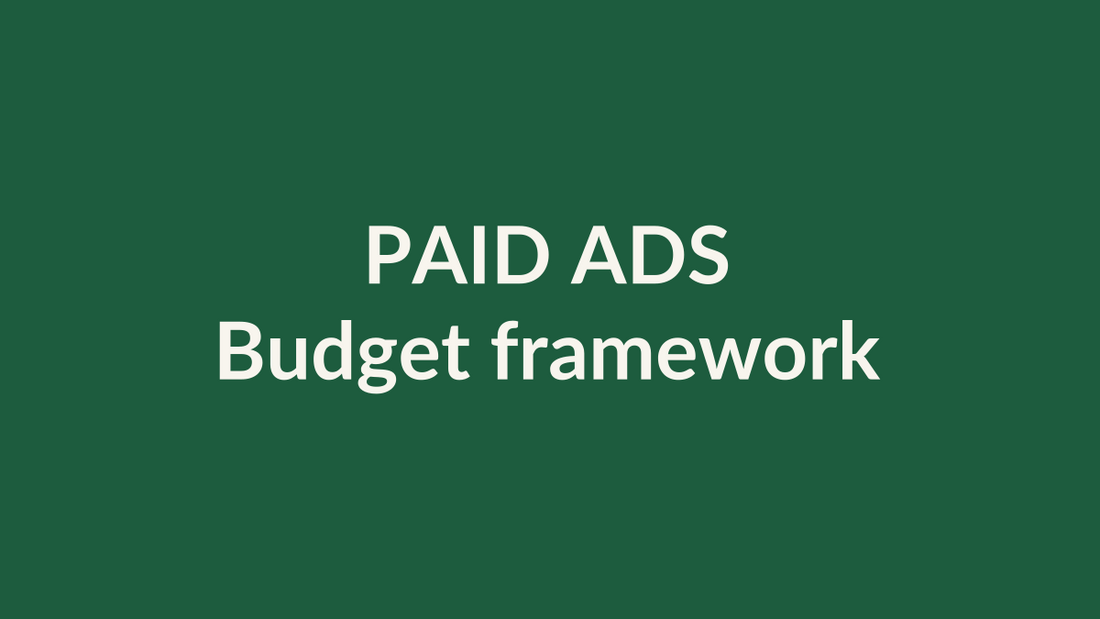 Paid ads — budget framework, category card