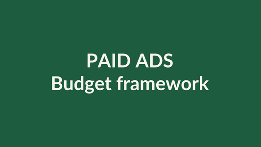 Paid ads — budget framework, category card