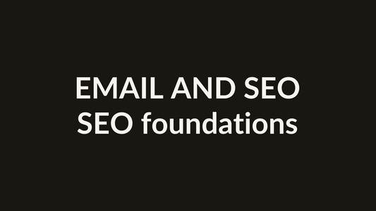 Email and SEO — SEO foundations, category card