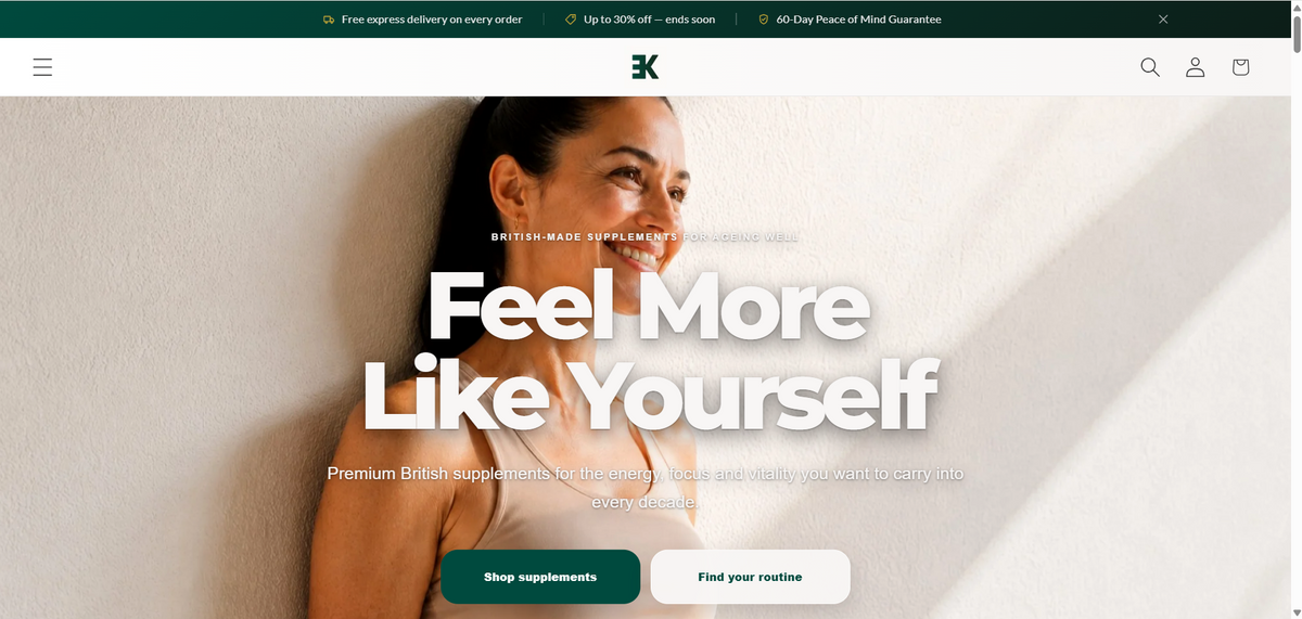 EonKind Shopify homepage