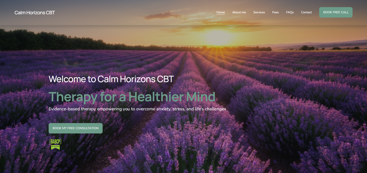 Calm Horizons CBT homepage