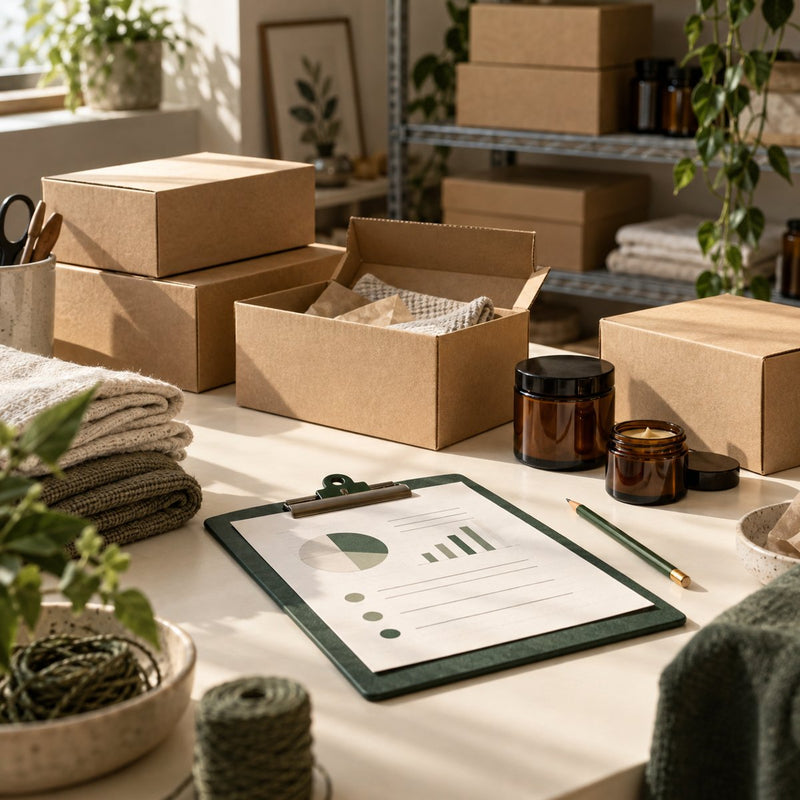 Retail stock and a margin worksheet arranged for a Dead Stock Clinic review.